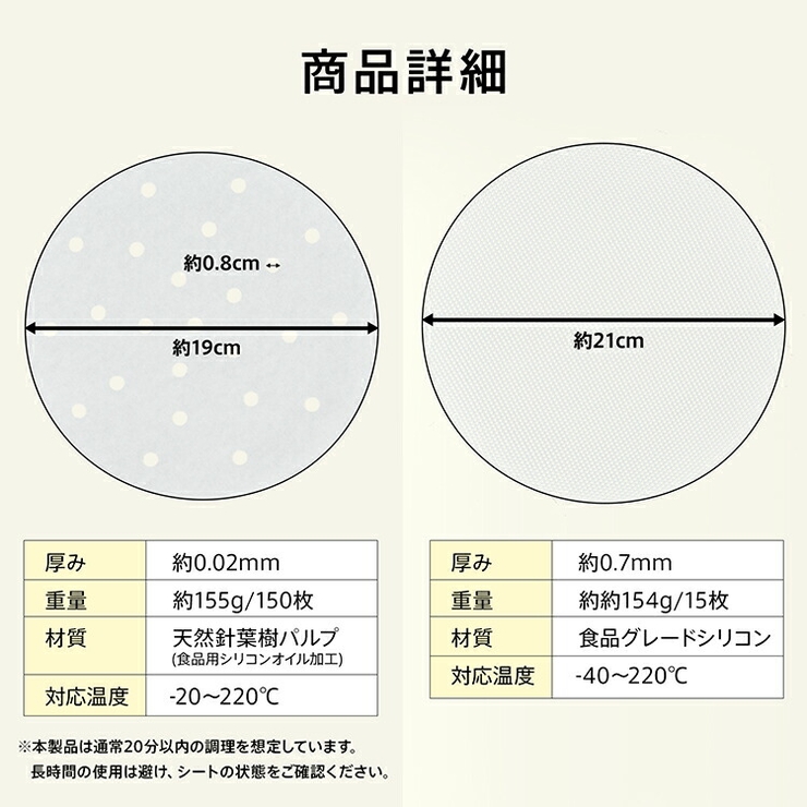 せいろ用シート 丸型 繰り返し使える | Emmmo | 詳細画像10 