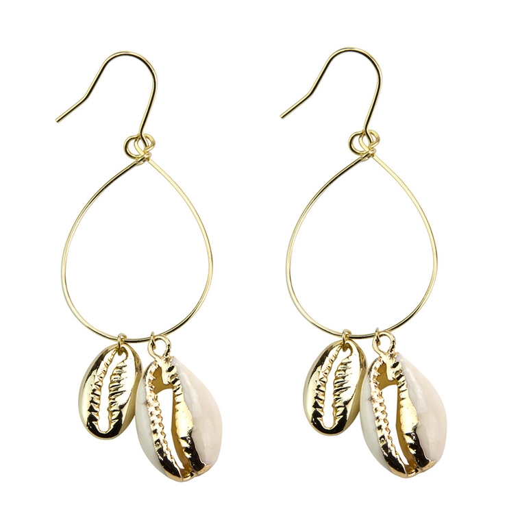 ツインシェルフープピアス【ニッケルフリー】 | enjoueel  | 詳細画像3 