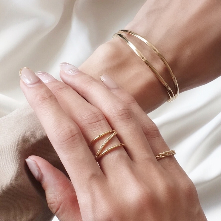 ダブルラップバングル【ニッケルフリー】 | enjoueel  | 詳細画像2 