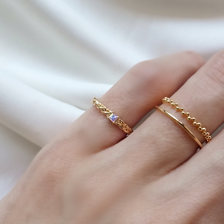 チェーンオーロラストーンピンキーリング 品番 Ejea Enjoueel アンジュエール のレディースファッション通販 Shoplist ショップリスト