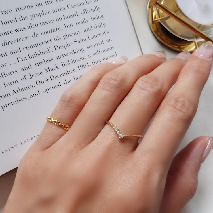 トラッドチェーンスリムピンキーリング 品番 Ejea Enjoueel アンジュエール のレディースファッション通販 Shoplist ショップリスト