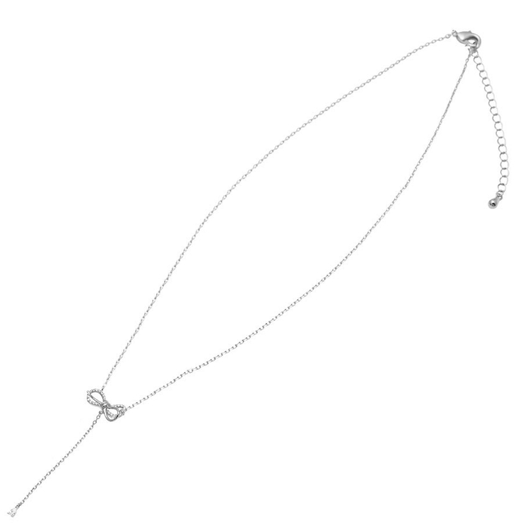 ダブルリボンチェーンネックレス【ニッケルフリー】 | enjoueel  | 詳細画像7 