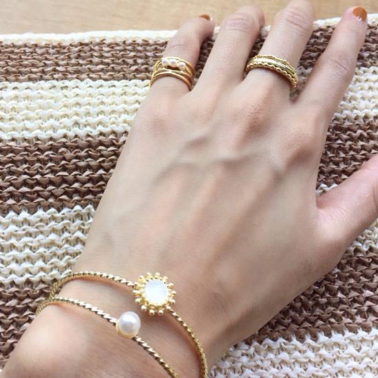 太陽パールブレスレット | enjoueel  | 詳細画像6 