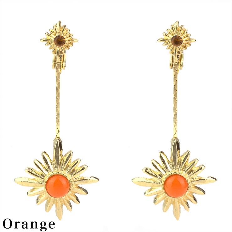 太陽モチーフイヤリング【ニッケルフリー】[品番：EJEA0001120