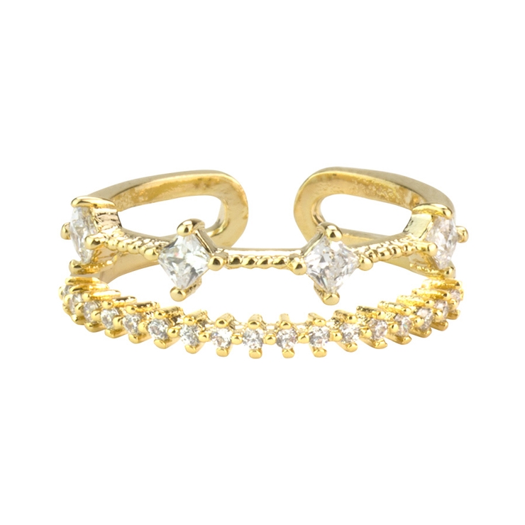 ロンバースラインダブルピンキーリング | enjoueel  | 詳細画像3 