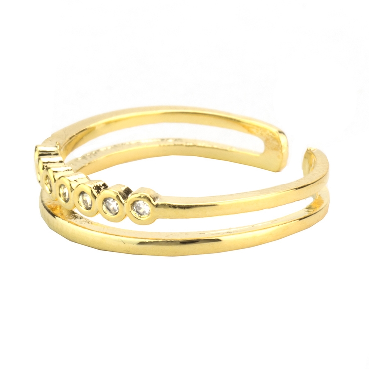 サークルストーンダブルピンキーリング | enjoueel  | 詳細画像4 