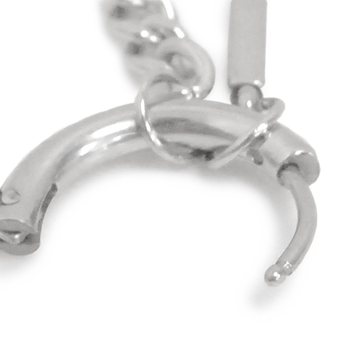 片耳メタルバーチェーンステンレスピアス フープ シルバー | FACION | 詳細画像5 