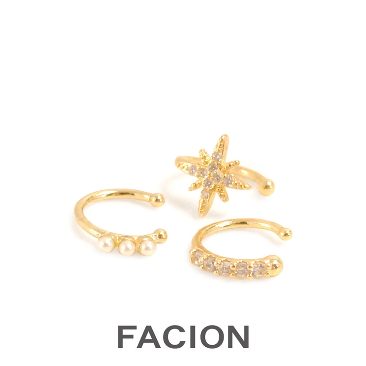 片耳デザイン軟骨イヤーカフ ノンホールピアス イヤリング 品番 Faca Facion ファシオン のレディースファッション通販 Shoplist ショップリスト