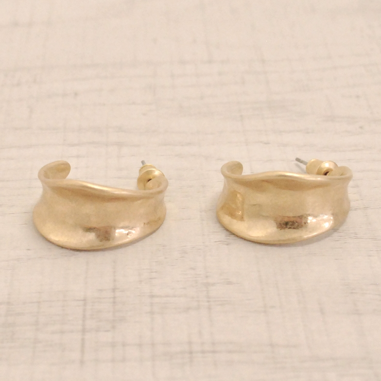 ゴールド | ビンテージメタルC型フープピアス アンティーク ビンテージ | FACION