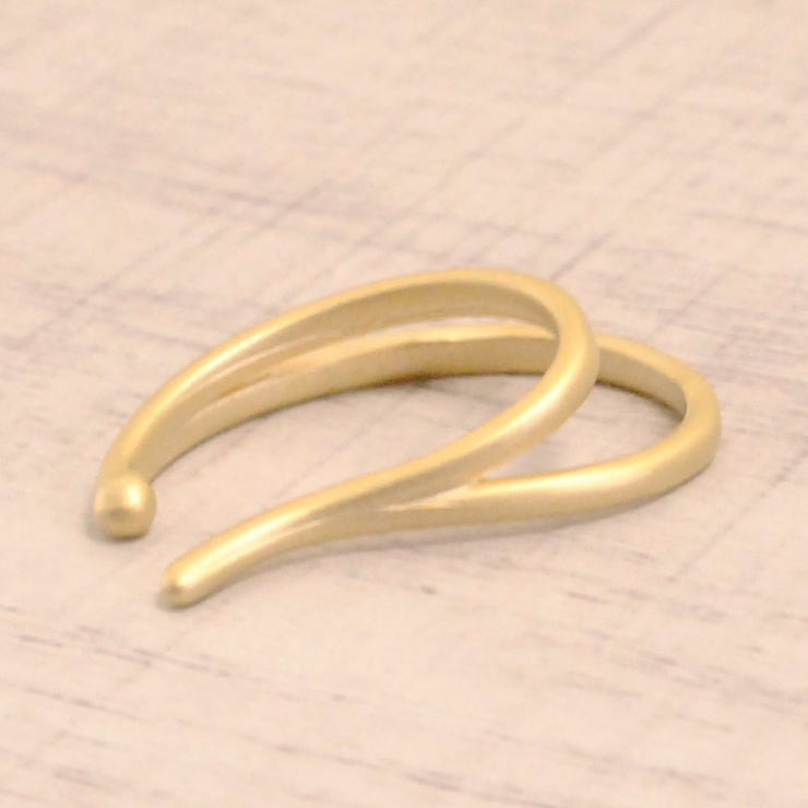 両耳用ダブルラインイヤーカフ ノンホールピアス イヤリング | FACION | 詳細画像6 