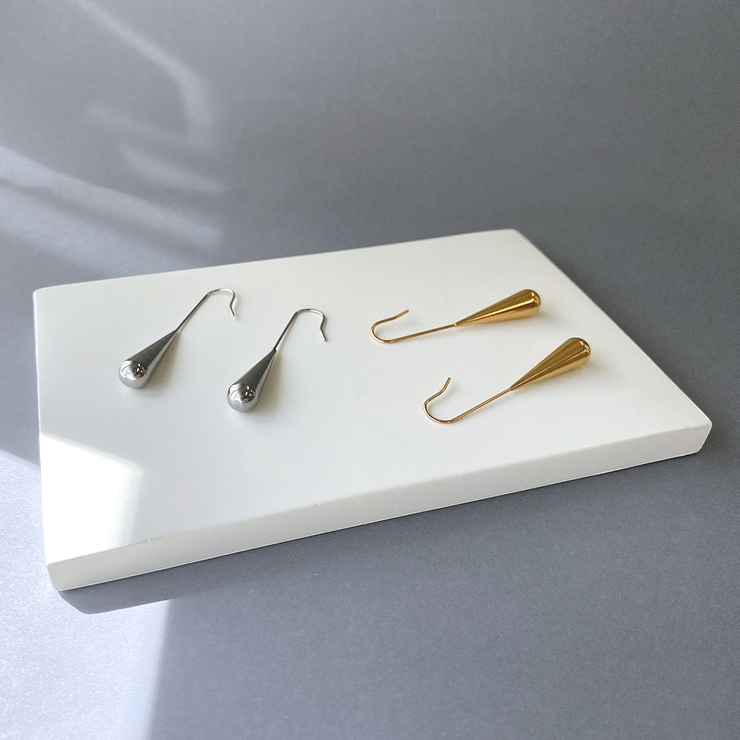 ドロップステンレスフックピアス  サージカルステンレス金属アレルギー | FACION | 詳細画像2 