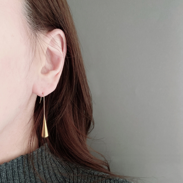 ドロップステンレスフックピアス  サージカルステンレス金属アレルギー | FACION | 詳細画像6 