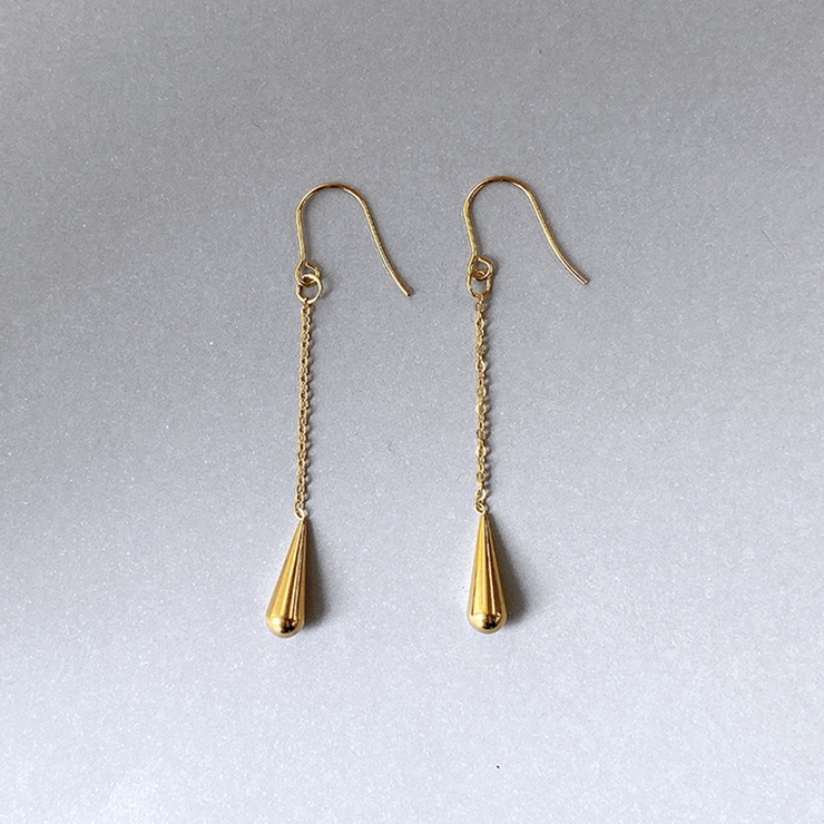 ゴールド | ドロップステンレスアメリカンピアス サージカルステンレス金属アレルギー | FACION