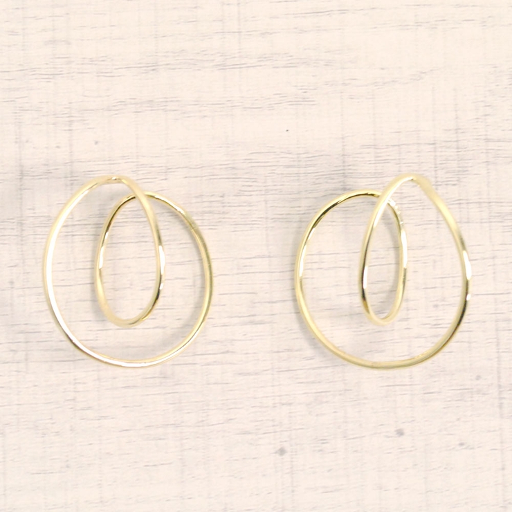 ゴールド | 両耳用ニュアンスラインイヤーカフノンホールピアスイヤリング 軟骨ピアス | FACION