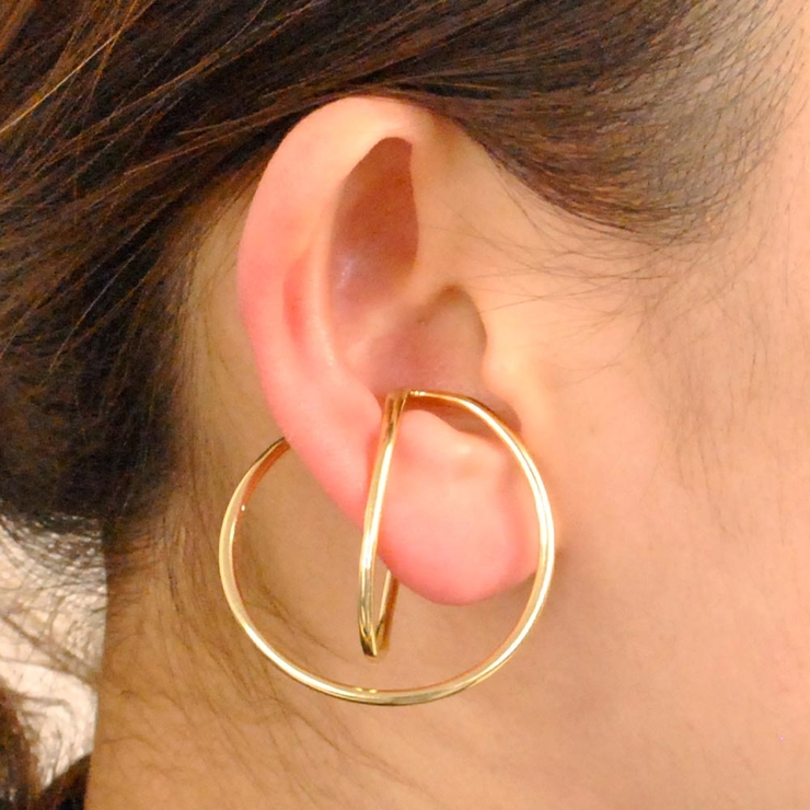 両耳用ニュアンスラインイヤーカフノンホールピアスイヤリング 軟骨ピアス | FACION | 詳細画像6 