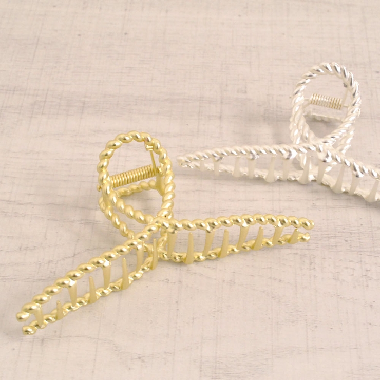 ツイストメタルワイドバンスクリップ ヘアクリップバレッタヘアアクセサリー [品番：FACA0000964]｜FACION（ファシオン）のレディースファッション通販｜SHOPLIST（ショップリスト）