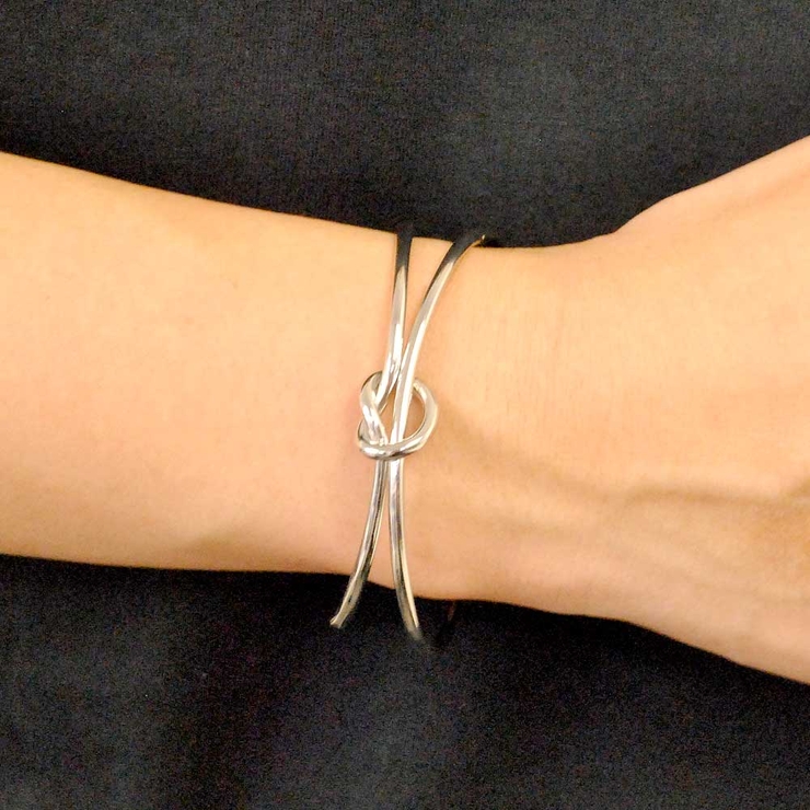 ノットリボンバングルブレスレット 結び目アシメデザイントレンドインスタ ブレス | FACION | 詳細画像6 