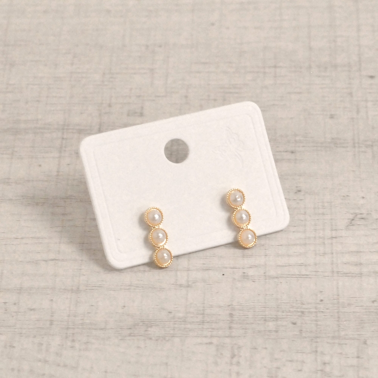 3pcsパールラインピアス パーティー結婚式二次会 | FACION | 詳細画像1 