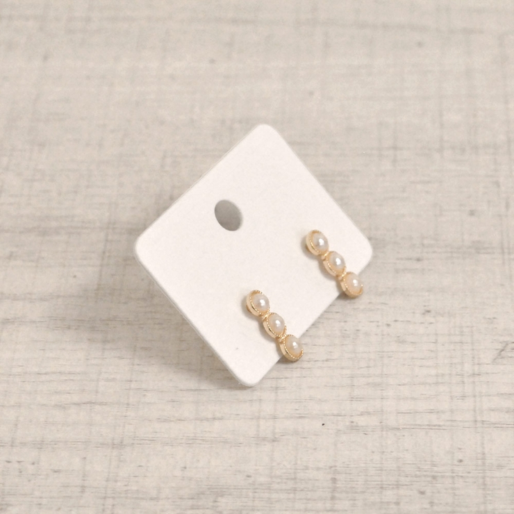 3pcsパールラインピアス パーティー結婚式二次会 | FACION | 詳細画像2 