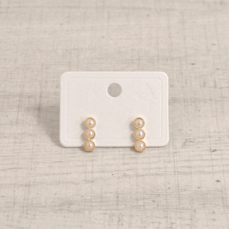 3pcsパールラインピアス パーティー結婚式二次会 | FACION | 詳細画像3 