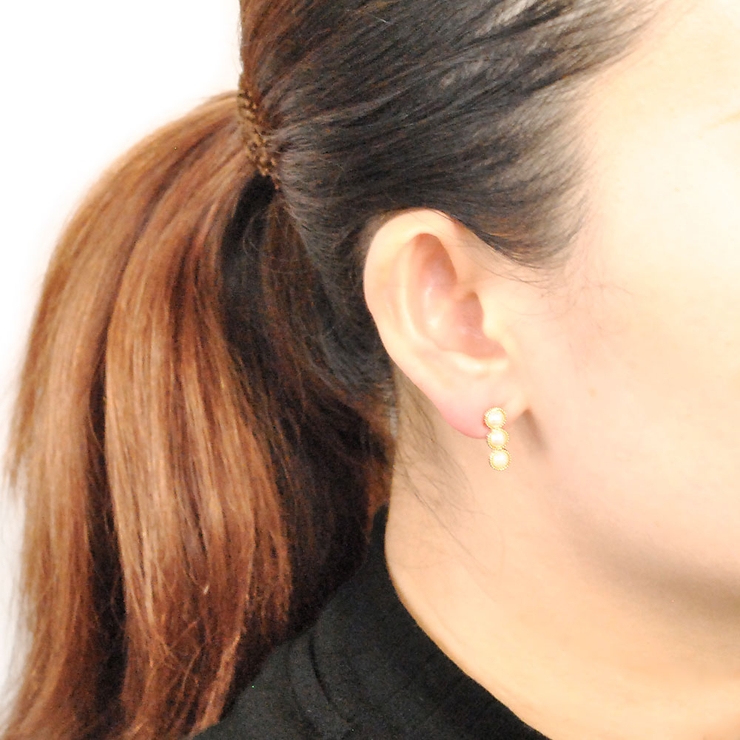 3pcsパールラインピアス パーティー結婚式二次会 | FACION | 詳細画像7 