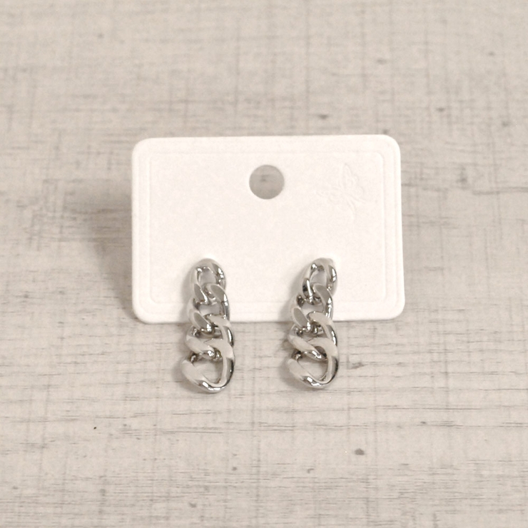 シルバー | グラデーションメタルチェーンピアス シルバーゴールドパーティー | FACION