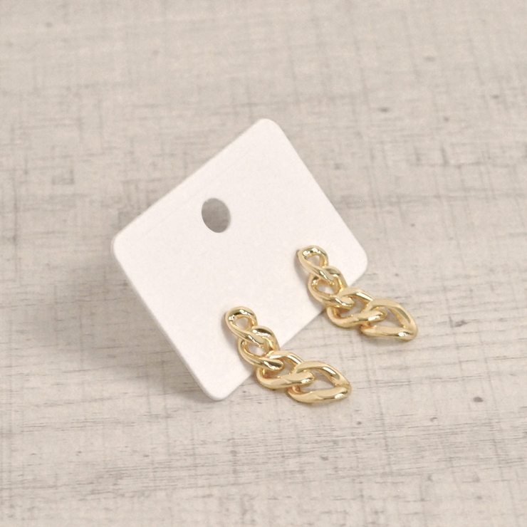 グラデーションメタルチェーンピアス シルバーゴールドパーティー | FACION | 詳細画像2 