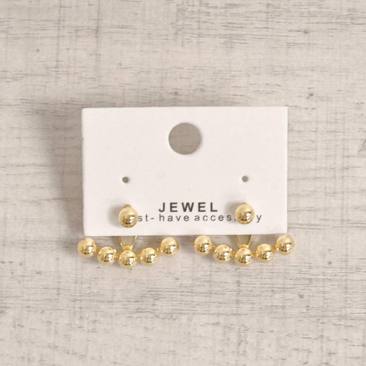 ゴールド | メタルボールカーブ2WAYピアス シルバーゴールドレディースインスタ | FACION