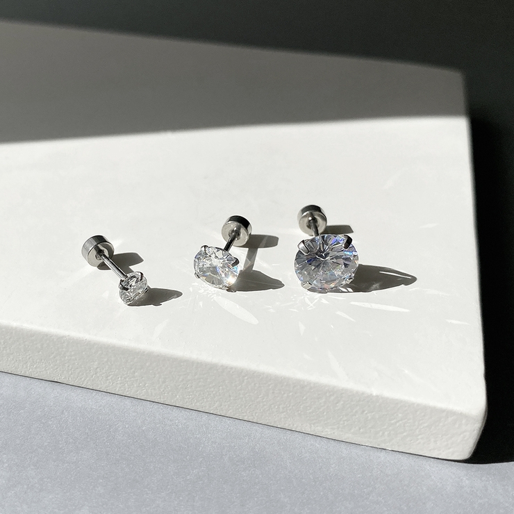 ステンレスCZボディピアス 軟骨ピアス 20G | FACION | 詳細画像2 