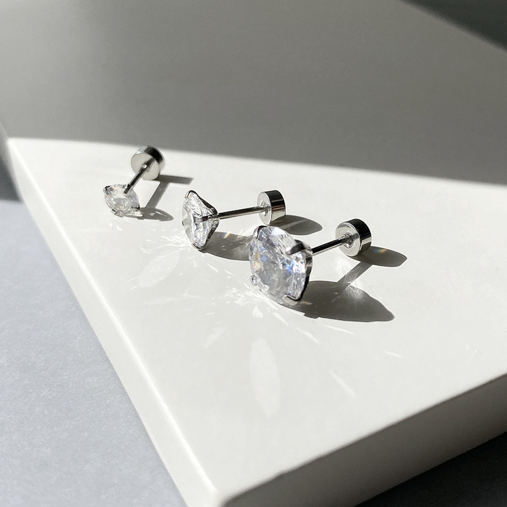 ステンレスCZボディピアス 軟骨ピアス 20G | FACION | 詳細画像3 