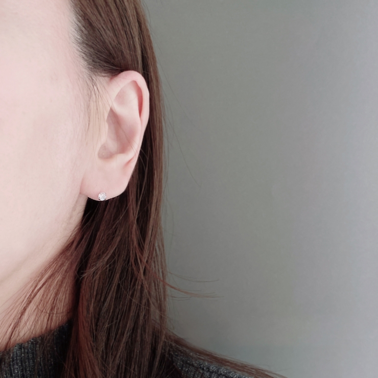 ステンレスCZバーベルボディピアス 軟骨ピアス 片耳用 | FACION | 詳細画像4 