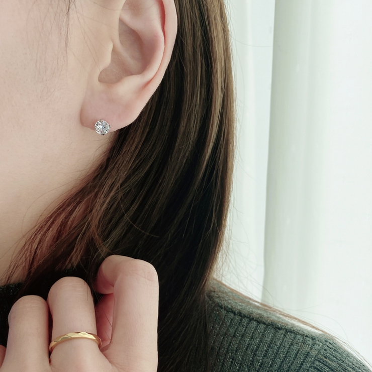 ステンレスCZバーベルボディピアス 軟骨ピアス 片耳用 | FACION | 詳細画像6 