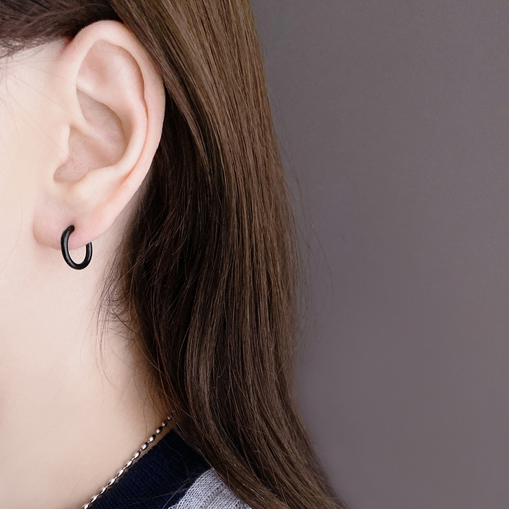 両耳用ステンレスフープイヤリング フェイクピアス サージカルステンレス | FACION | 詳細画像7 