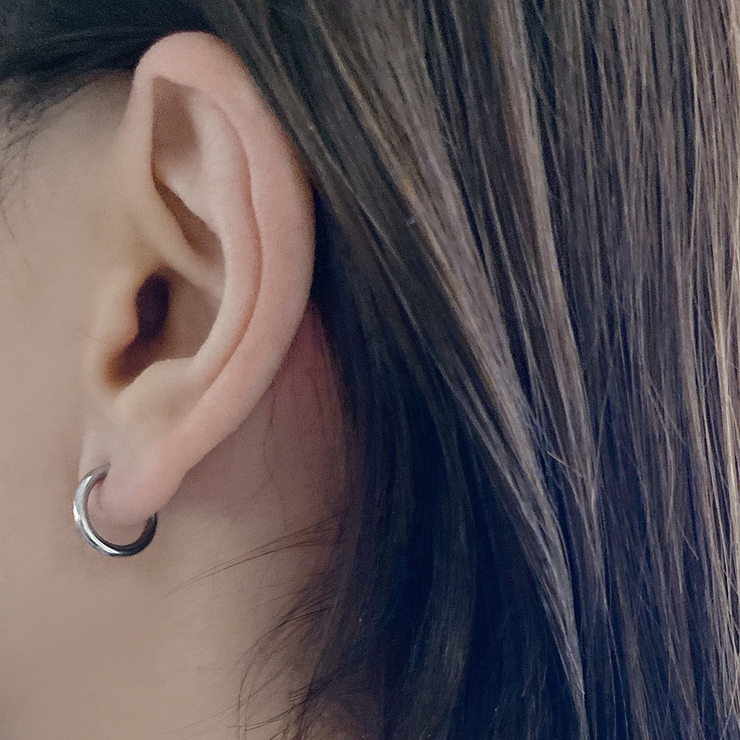 両耳用ステンレスフープイヤリング フェイクピアス サージカルステンレス | FACION | 詳細画像8 