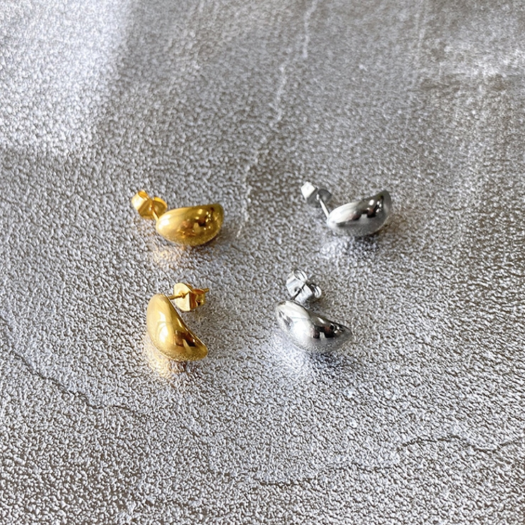 プランプビーンズステンレスピアス ドロップ 涙型 | FACION | 詳細画像3 