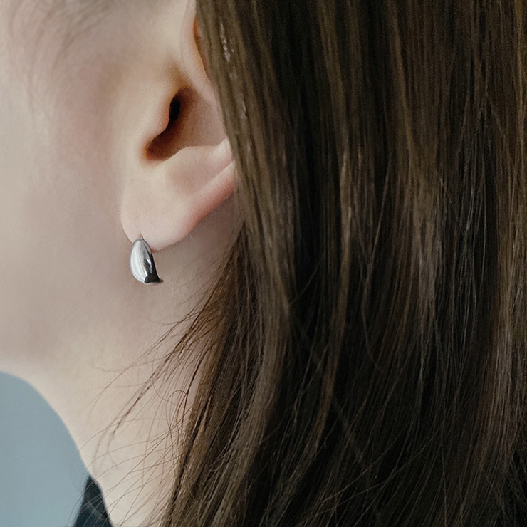 プランプビーンズステンレスピアス ドロップ 涙型 | FACION | 詳細画像8 
