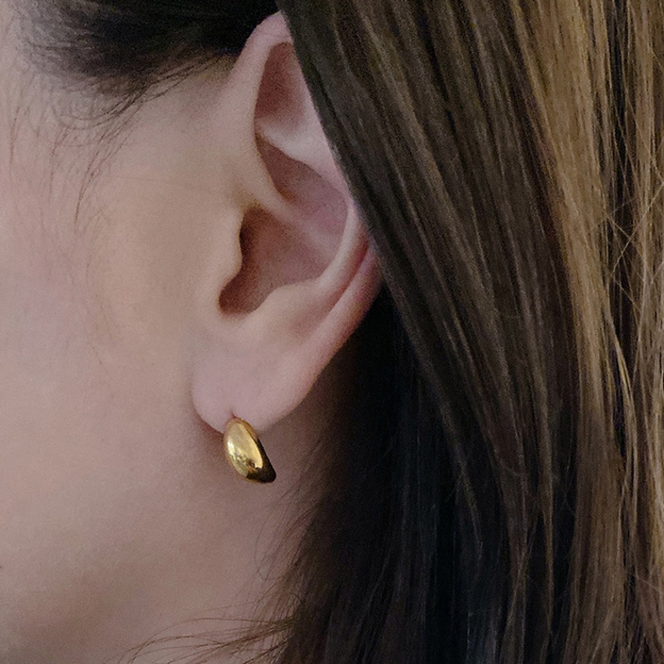 プランプビーンズステンレスピアス ドロップ 涙型 | FACION | 詳細画像9 