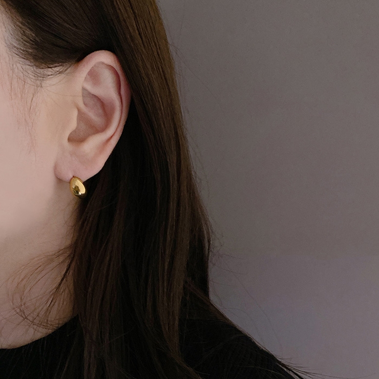 プランプビーンズステンレスピアス ドロップ 涙型 | FACION | 詳細画像10 