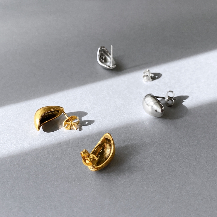 プランプビーンズステンレスピアス ドロップ 涙型 | FACION | 詳細画像4 