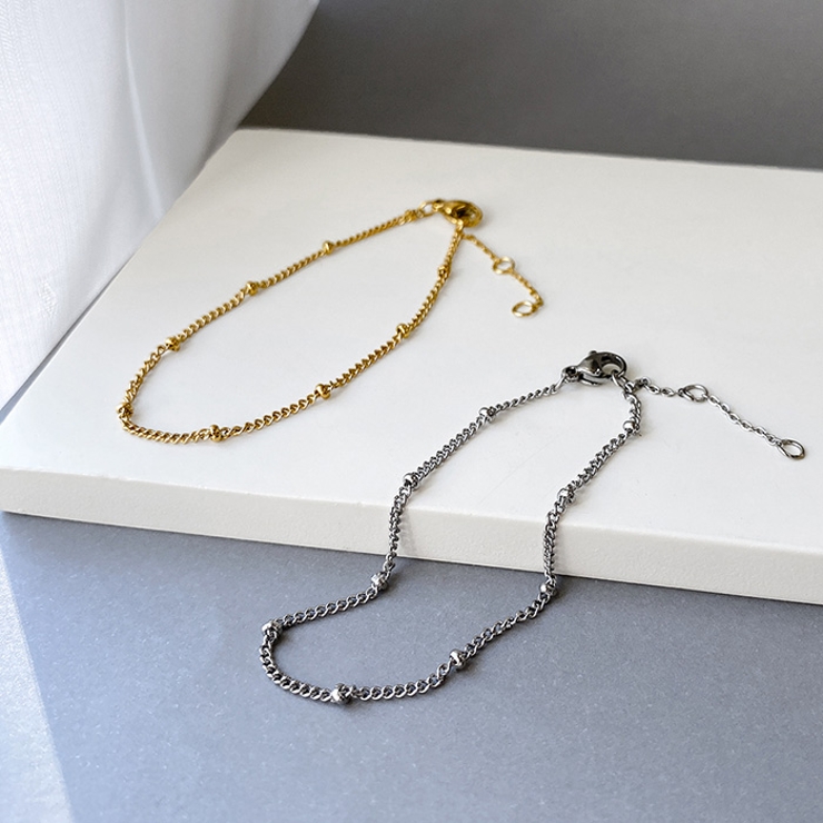 ステーションチェーンステンレスブレスレット サージカルステンレス | FACION | 詳細画像1 