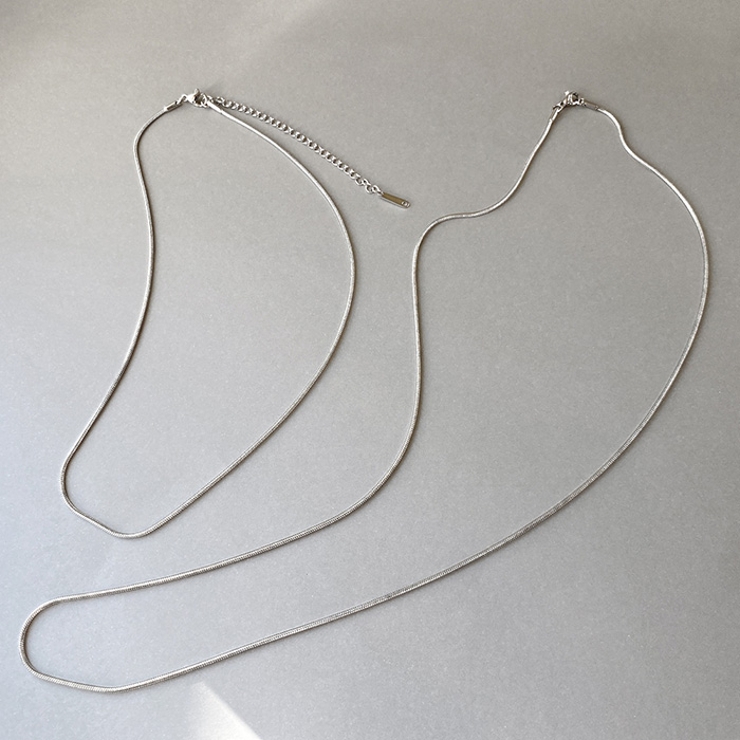 スネークチェーンステンレスネックレス サージカルステンレス | FACION | 詳細画像2 