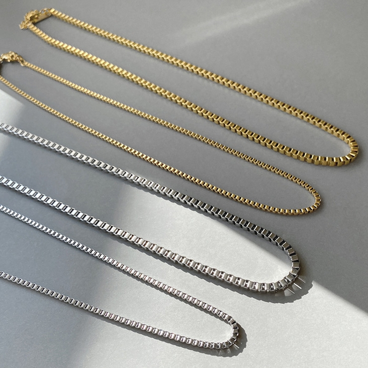 スネークチェーンステンレスブレスレット サージカルステンレス メタルシルバーゴー… | FACION | 詳細画像4 