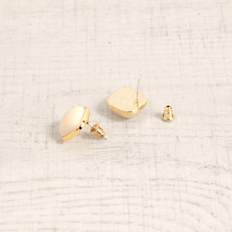 スクエアジュエルカラーピアス  プチプラシルバーゴールド春夏インスタ | FACION | 詳細画像3