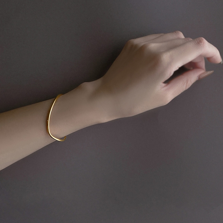 ニュアンスカーブラインステンレスブレスレット サージカルステンレス バングルシル… | FACION | 詳細画像11 