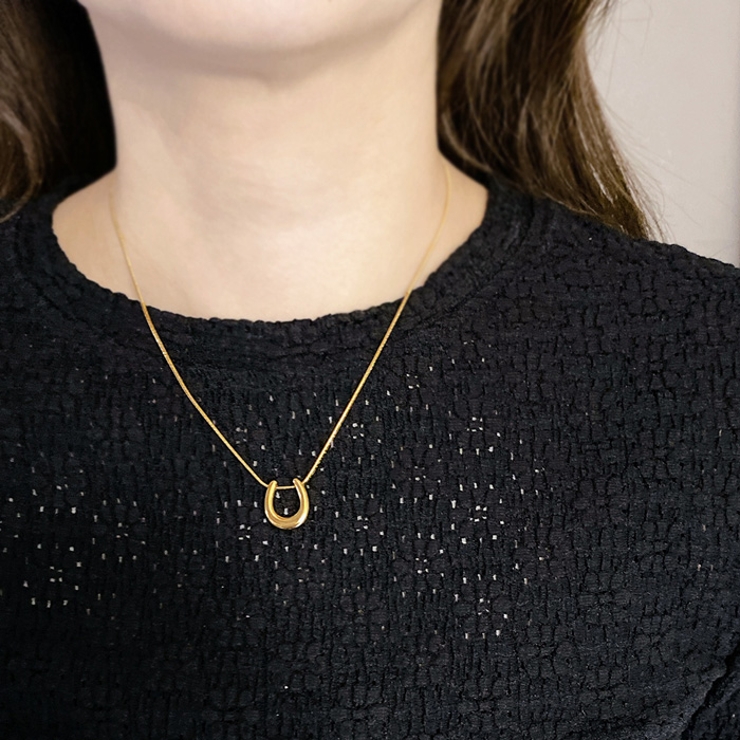 プランプ馬蹄メタルステンレスネックレス | FACION | 詳細画像11