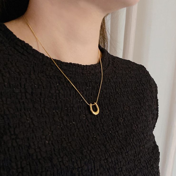 プランプ馬蹄メタルステンレスネックレス | FACION | 詳細画像12