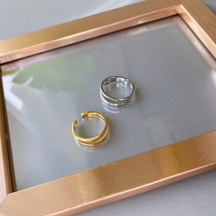ダブルラインステンレスメタルリング 金属アレルギー つけっぱなし | FACION | 詳細画像5 