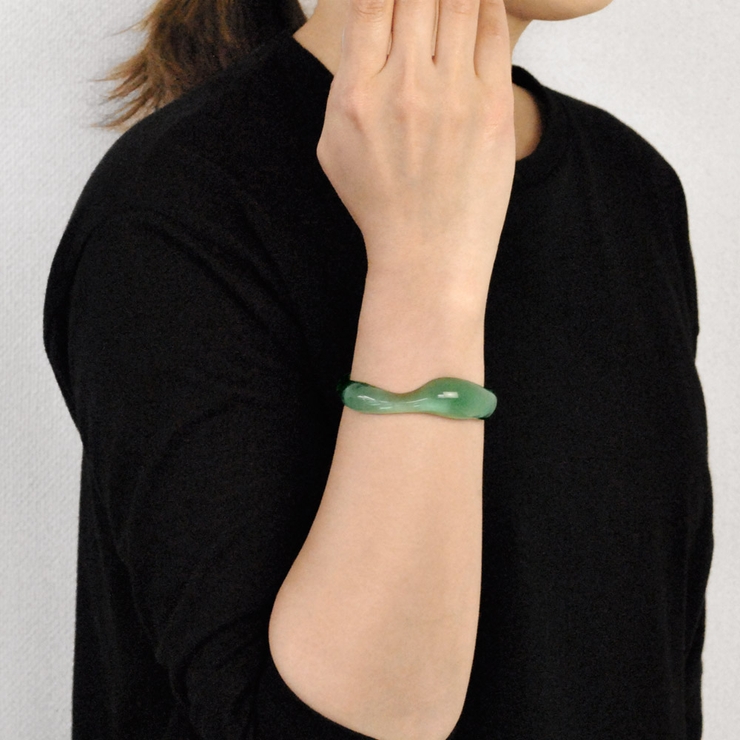 アクリルニュアンスバングルブレスレット 変形クリア透明インスタプチプラ ブレス | FACION | 詳細画像5 