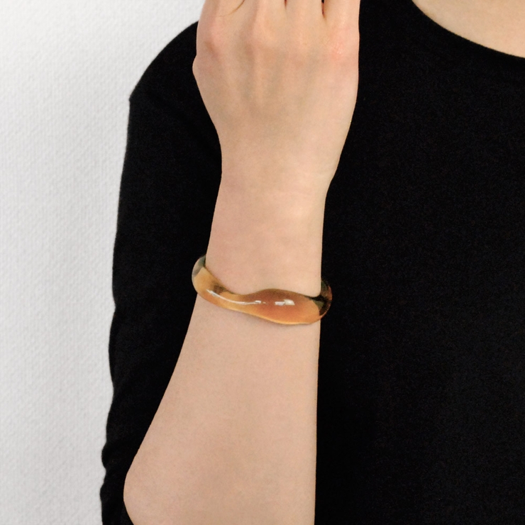 アクリルニュアンスバングルブレスレット 変形クリア透明インスタプチプラ ブレス | FACION | 詳細画像9 