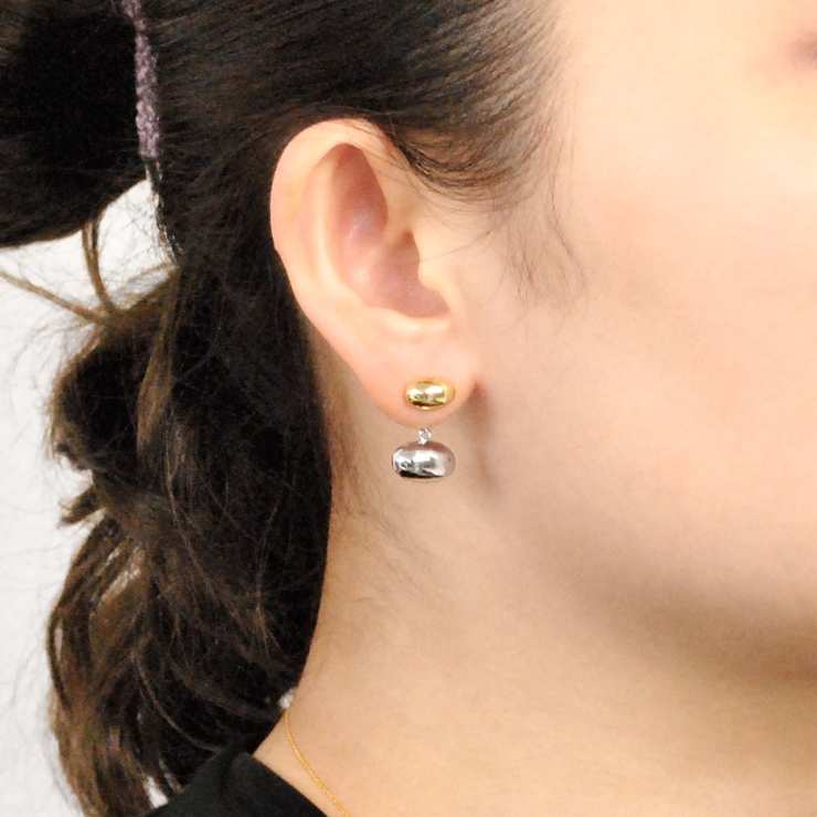 ビーンズメタル2WAYぶらピアス シルバーゴールドプチプラ小豆 | FACION | 詳細画像8 